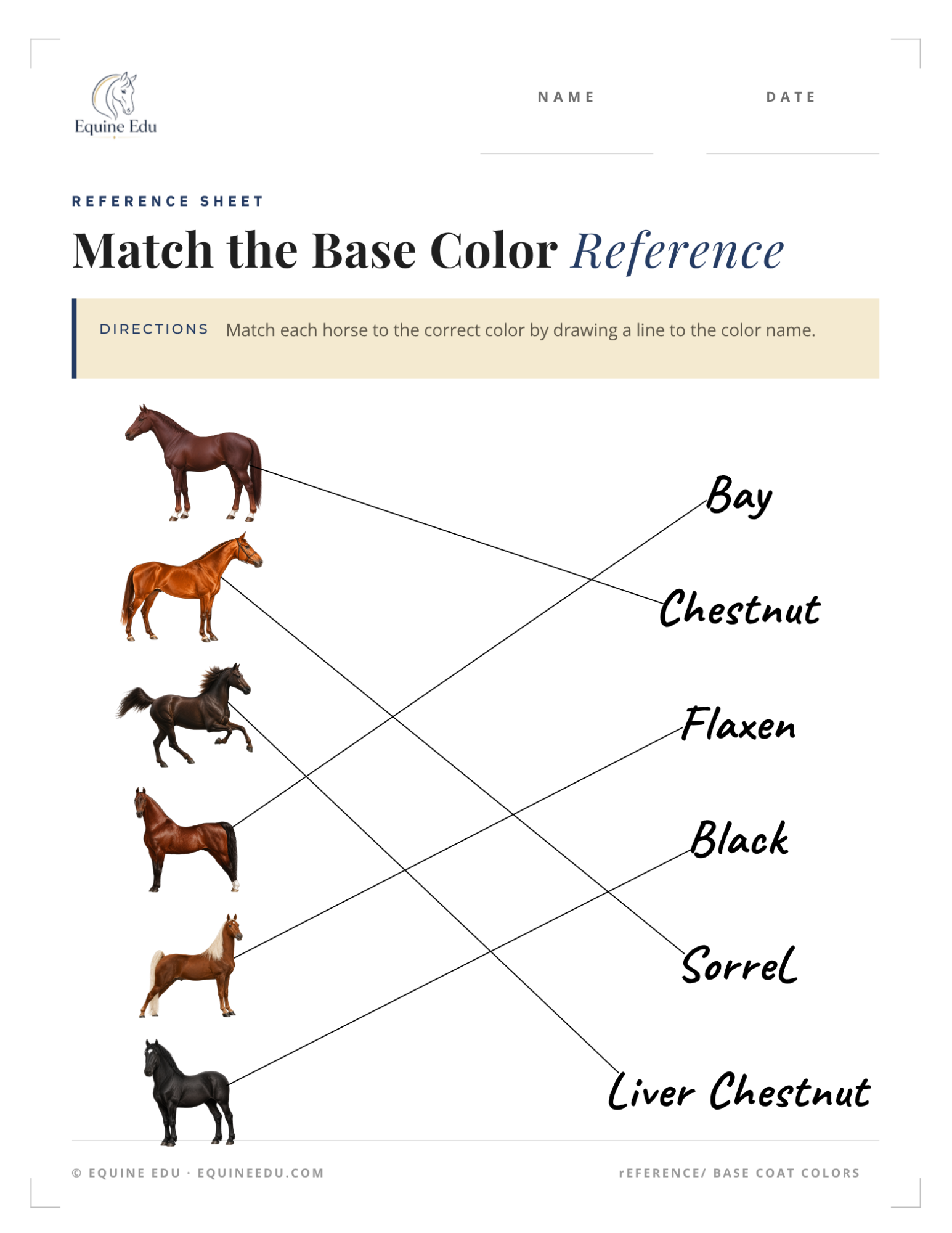 Match the Base Color reference sheet preview
