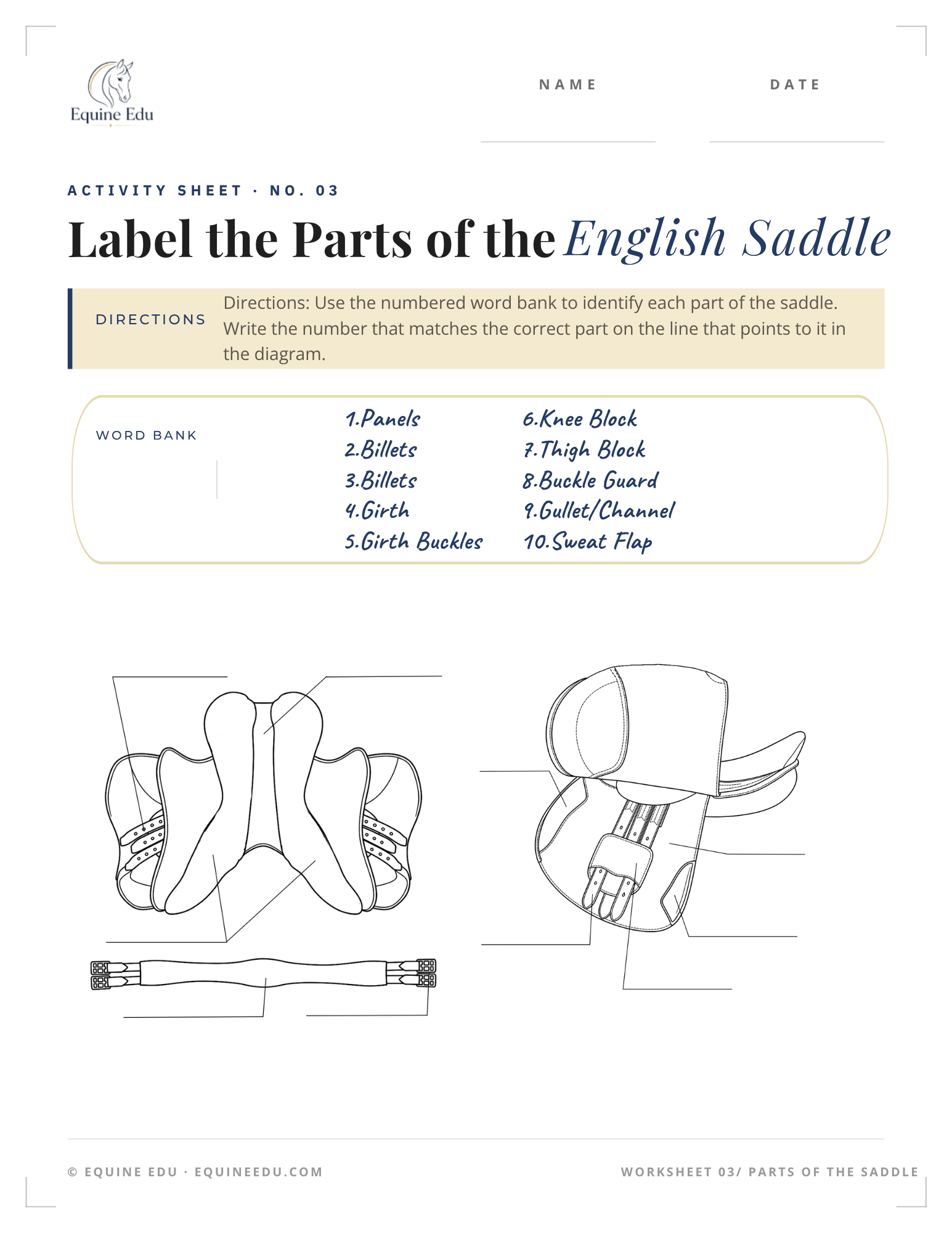 Label the English Bridle preview